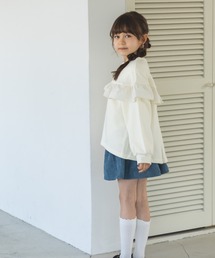 pairmanon（ペアマノン）の「フリル付き ノーカラー ジップブルゾン