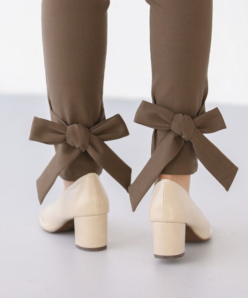 Fit more（フィットモア）の「バックリボンストレッチパンツ（その他パンツ・レディース・ブラック/ブラウン・PS/S/M）」の9枚目の写真