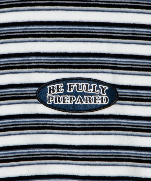 WEGO(ウィゴー)の「WEGO/ベロアボーダーワンポイントロンT(Tシャツ/カットソー・メンズ・ブラック系その他5/ホワイト系その他5・MEDIUM/LARGE)」の19枚目の写真