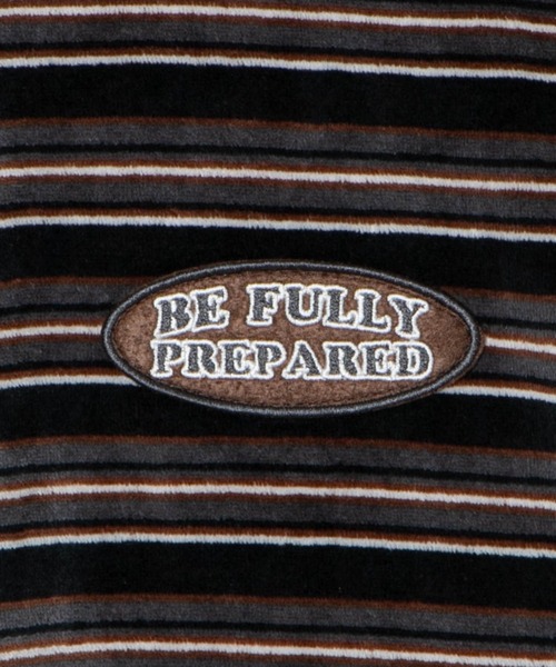 WEGO(ウィゴー)の「WEGO/ベロアボーダーワンポイントロンT(Tシャツ/カットソー・メンズ・ブラック系その他5/ホワイト系その他5・MEDIUM/LARGE)」の21枚目の写真