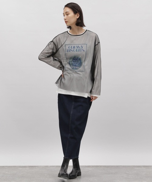 LAKOLE(ラコレ)の「グラフィックプリント長袖TEE / 976017(Tシャツ/カットソー・レディース・ホワイト系その他6/グレー系9/チャコール/オフホワイト・MEDIUM/SMALL)」の10枚目の写真