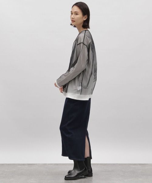 LAKOLE(ラコレ)の「グラフィックプリント長袖TEE / 976017(Tシャツ/カットソー・レディース・ホワイト系その他6/グレー系9/チャコール/オフホワイト・MEDIUM/SMALL)」の11枚目の写真