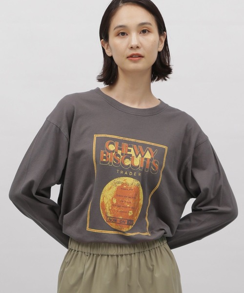 LAKOLE(ラコレ)の「グラフィックプリント長袖TEE / 976017(Tシャツ/カットソー・レディース・ホワイト系その他6/グレー系9/チャコール/オフホワイト・MEDIUM/SMALL)」の17枚目の写真