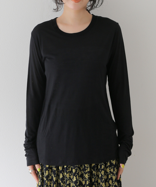 BASERANGE（ベースレンジ）の「【BASERANGE/ベースレンジ】CORE LONG SLEEVE TEE：カットソー（Tシャツ/カットソー・レディース・ブラウン/ブラック・SMALL）」の20枚目の写真
