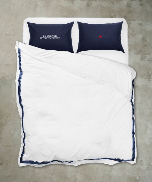 Priv. Spoons Club（プライベートスプーンズクラブ）の「ツインラインデュべカバー（掛け布団カバー/シングル）（寝具・レディース・ネイビー・FREE）」の2枚目の写真