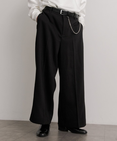 SENSE OF PLACE by URBAN RESEARCH(センスオブプレイスバイアーバンリサーチ)の「ハードツイルセンタープレスワイドパンツ(その他パンツ・メンズ・ブラック/グレー/ブラウン/ボルドー・MEDIUM/LARGE)」の10枚目の写真