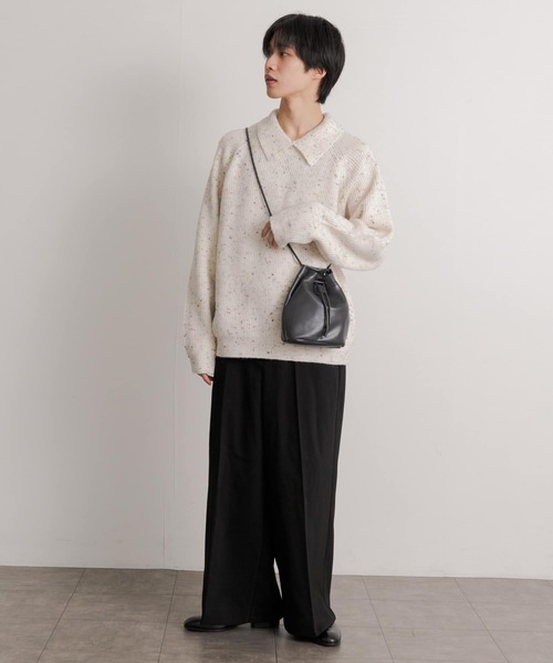 SENSE OF PLACE by URBAN RESEARCH(センスオブプレイスバイアーバンリサーチ)の「ハードツイルセンタープレスワイドパンツ(その他パンツ・メンズ・ブラック/グレー/ブラウン/ボルドー・MEDIUM/LARGE)」の14枚目の写真