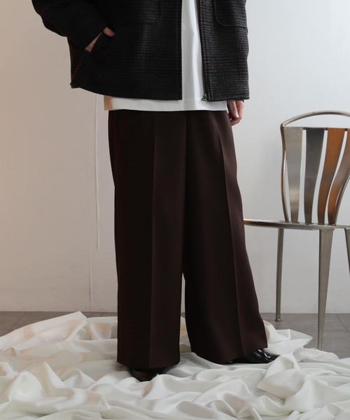 SENSE OF PLACE by URBAN RESEARCH(センスオブプレイスバイアーバンリサーチ)の「ハードツイルセンタープレスワイドパンツ(その他パンツ・メンズ・ブラック/グレー/ブラウン/ボルドー・MEDIUM/LARGE)」の6枚目の写真