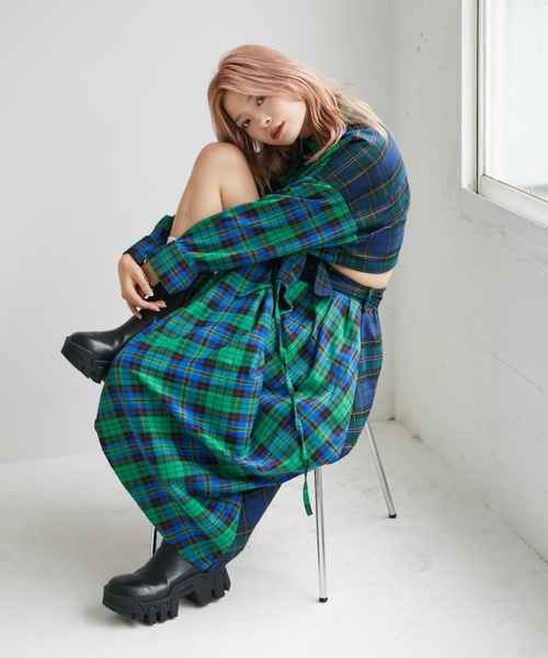 VeLV(ヴェルヴ)の「PLEATS GATHER SKIRT プリーツギャザースカート(スカート・レディース・チェック・FREE)」の11枚目の写真