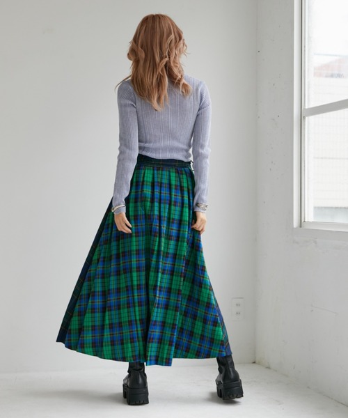 VeLV(ヴェルヴ)の「PLEATS GATHER SKIRT プリーツギャザースカート(スカート・レディース・チェック・FREE)」の9枚目の写真
