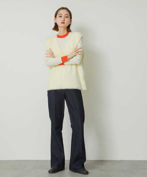 SENSE OF PLACE by URBAN RESEARCH（センスオブプレイスバイアーバンリサーチ）の「バイカラーコンパクトセーター（ニット/セーター・レディース・アイボリー/ブラウン/ブラック・ONE）」の12枚目の写真