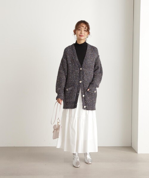 N.(N. Natural Beauty Basic)(エヌエヌナチュラルビューティーベーシック)の「◆コットンティアードスカート(スカート・レディース・ブラック/ホワイト/オレンジ・MEDIUM)」の19枚目の写真