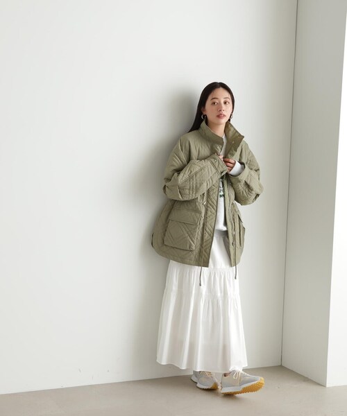 N.(N. Natural Beauty Basic)(エヌエヌナチュラルビューティーベーシック)の「◆コットンティアードスカート(スカート・レディース・ブラック/ホワイト/オレンジ・MEDIUM)」の16枚目の写真