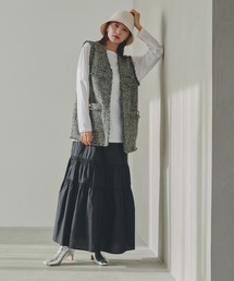 N.（N. Natural Beauty Basic） | ◆コットンティアードスカート(スカート)