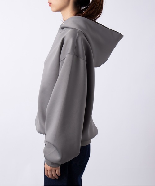 SETUP7(セットアップセブン)の「谷まりあさん着用!SWEET11月号掲載品【SETUP7】ダンボールスウェットフーディパーカー ESSENTIALS Super smooth cardboard Parker Clan e legance Parker(パーカー・レディース・アイボリー/ベージュ/グレー/ブラック・S/M)」の13枚目の写真