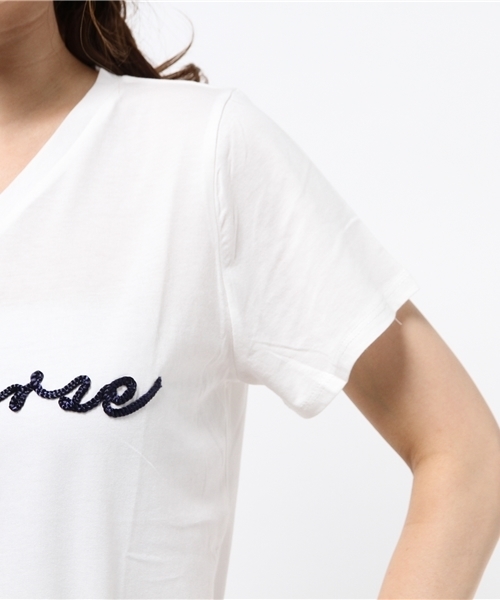 DISCOAT（ディスコート）の「【Discoat】ロープ刺繍T（Tシャツ/カットソー・レディース・オフホワイト/グレー/カーキ・MEDIUM/LARGE）」の6枚目の写真