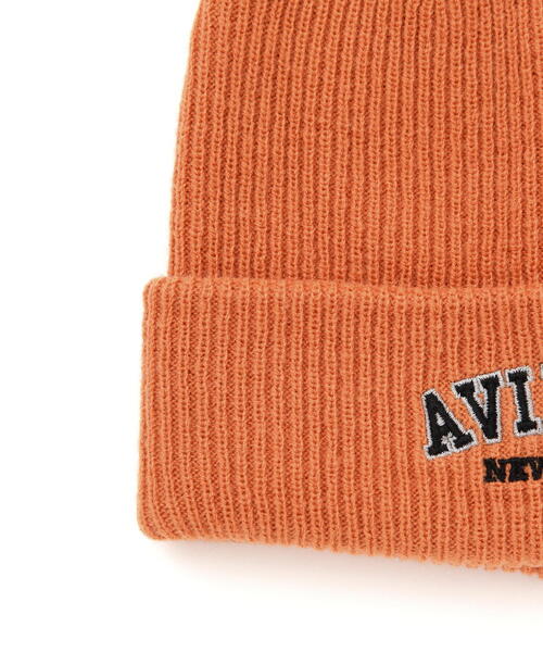AVIREX（アヴィレックス）の「《KID’S / キッズ》LOGO KNIT CAP / ロゴ ニット キャップ / AVIREX / アヴィレックス（ニットキャップ/ビーニー・キッズ・ブラック/オレンジ・F）」の9枚目の写真