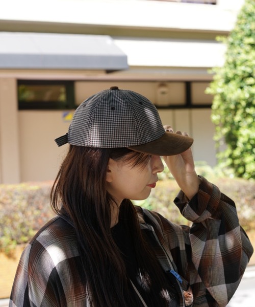 RAWLIFE（ロウライフ）の「THE FACTORY MADE/ザファクトリーメイド/CHECK BICOLOR CAP（キャップ・レディース・チャコールグレー/ベージュ・FREE）」の7枚目の写真