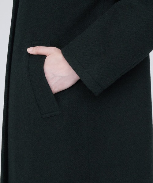 無印良品　ウール混 チェスターコート 黒 セール】再生ウール混チェスターコート（黒）（チェスターコート