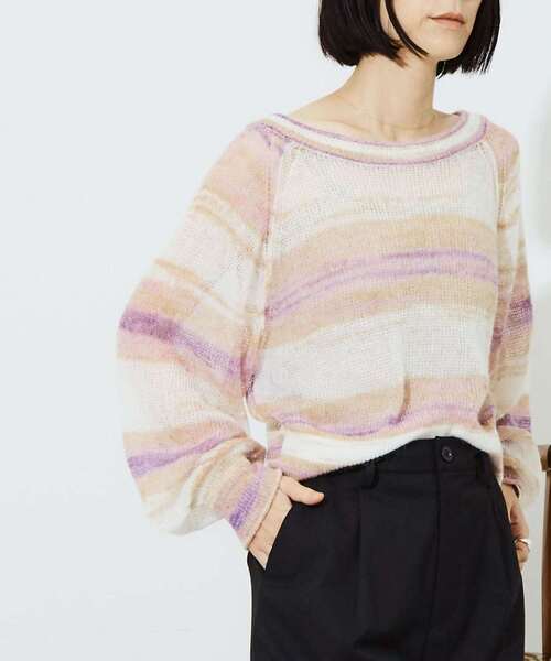CONVERSE TOKYO(コンバーストウキョウ)の「GRADATION SHEER KNIT(ニット/セーター・レディース・パープル系その他/ブルー系その他・FREE)」の2枚目の写真
