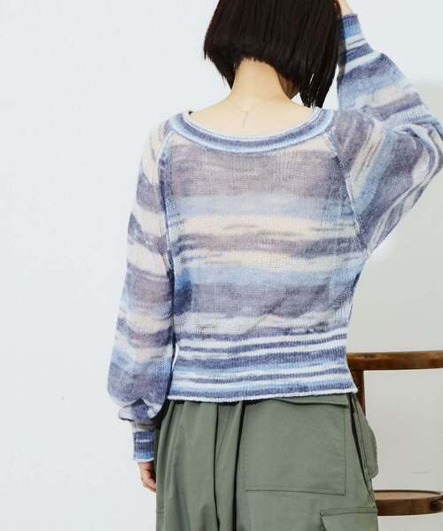 CONVERSE TOKYO(コンバーストウキョウ)の「GRADATION SHEER KNIT(ニット/セーター・レディース・パープル系その他/ブルー系その他・FREE)」の11枚目の写真