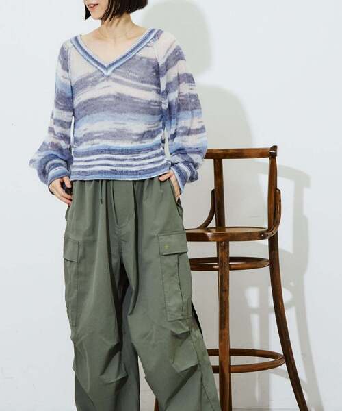 CONVERSE TOKYO(コンバーストウキョウ)の「GRADATION SHEER KNIT(ニット/セーター・レディース・パープル系その他/ブルー系その他・FREE)」の12枚目の写真