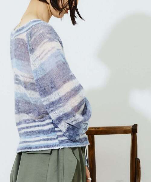 CONVERSE TOKYO(コンバーストウキョウ)の「GRADATION SHEER KNIT(ニット/セーター・レディース・パープル系その他/ブルー系その他・FREE)」の13枚目の写真