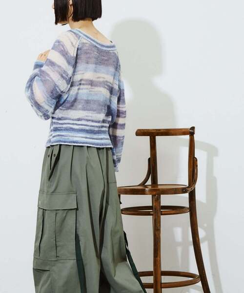 CONVERSE TOKYO(コンバーストウキョウ)の「GRADATION SHEER KNIT(ニット/セーター・レディース・パープル系その他/ブルー系その他・FREE)」の15枚目の写真