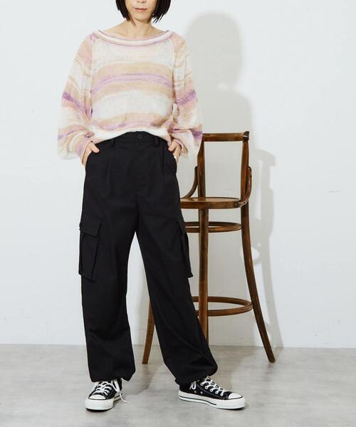CONVERSE TOKYO(コンバーストウキョウ)の「GRADATION SHEER KNIT(ニット/セーター・レディース・パープル系その他/ブルー系その他・FREE)」の4枚目の写真
