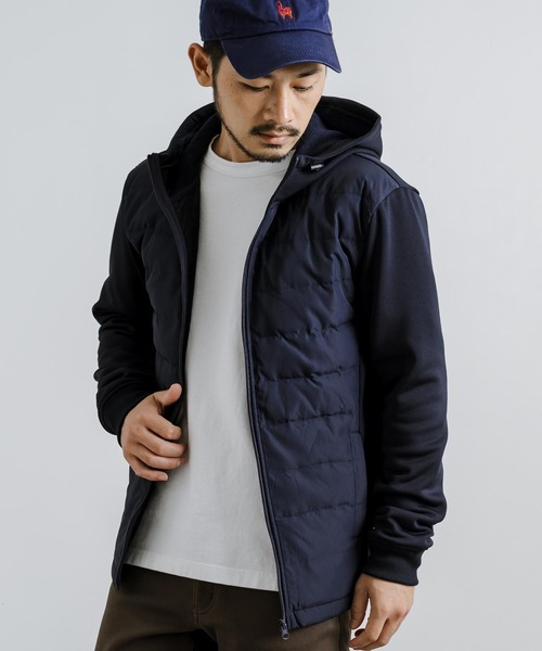 Rocky Monroe(ロッキーモンロー)の「ダウンパーカー/フード付きジャケット(ダウンジャケット/コート・メンズ・ブラック/カモフラージュ/ネイビー/ライトグレー/ベージュ/カーキ/チャコールグレー・LL/L/M)」の6枚目の写真