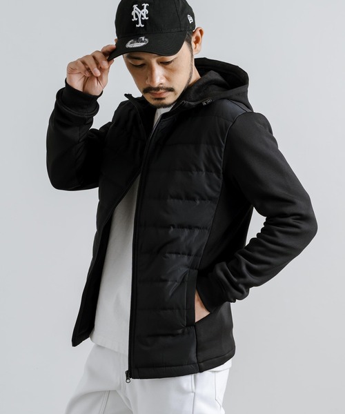 Rocky Monroe(ロッキーモンロー)の「ダウンパーカー/フード付きジャケット(ダウンジャケット/コート・メンズ・ブラック/カモフラージュ/ネイビー/ライトグレー/ベージュ/カーキ/チャコールグレー・LL/L/M)」の2枚目の写真