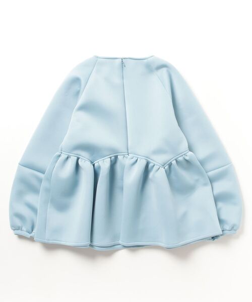 SETUP7（セットアップセブン）の「【SETUP7】ダンボールニットペプラムブラウス trc（シャツ/ブラウス・レディース・サックスブルー/アイボリー/ブラック/ネイビー・FREE）」の5枚目の写真