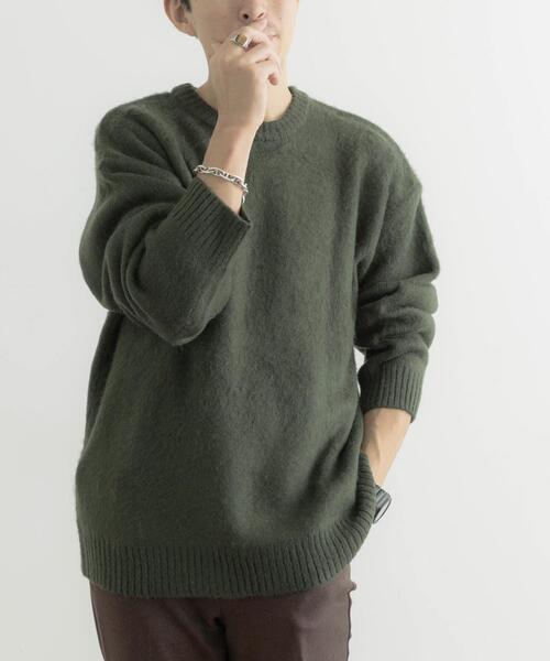ITEMS URBANRESEARCH(アイテムズ アーバンリサーチ)の「ジャガードクルーネックプルオーバーニット(ニット/セーター・メンズ・グリーン/グレー/ブラック・MEDIUM/LARGE)」の1枚目の写真