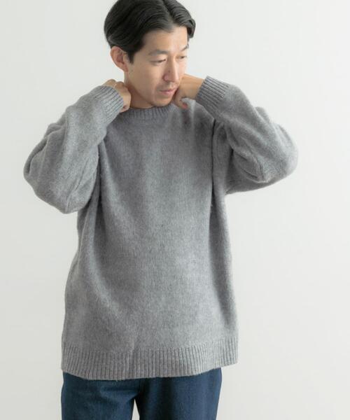 ITEMS URBANRESEARCH(アイテムズ アーバンリサーチ)の「ジャガードクルーネックプルオーバーニット(ニット/セーター・メンズ・グリーン/グレー/ブラック・MEDIUM/LARGE)」の4枚目の写真