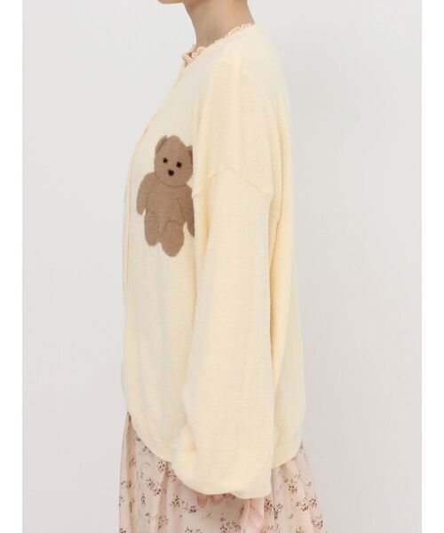 merry jenny（メリージェニー）の「Bear×Bearニットカーディガン（カーディガン/ボレロ・レディース・ブラック/ライトブルー/アイボリー・FREE）」の5枚目の写真