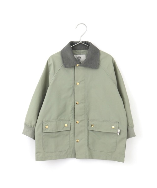 MAKE YOUR DAY(メイクユアデイ)の「ステンカラージャケット■80~140cm(ナイロンジャケット・キッズ・オリーブ/ベージュ・120/80/100/140/110/130/90)」の1枚目の写真