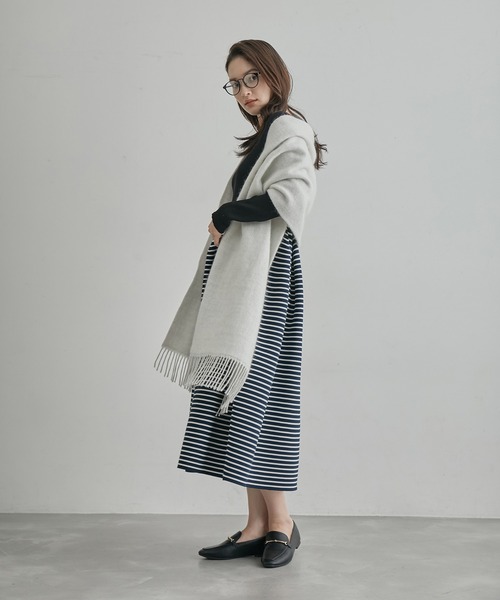 ROPE'(ロペ)の「ジャガード編み リブニットフォルムワンピース(ワンピース・レディース・ブラック系その他/ブラック・FREE)」の7枚目の写真