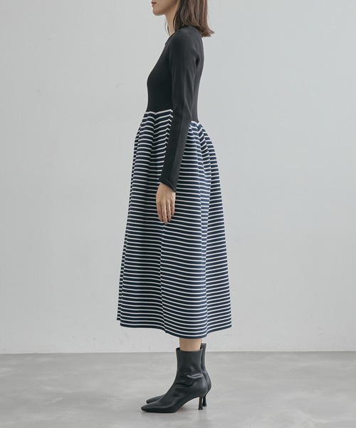ROPE'(ロペ)の「ジャガード編み リブニットフォルムワンピース(ワンピース・レディース・ブラック系その他/ブラック・FREE)」の10枚目の写真