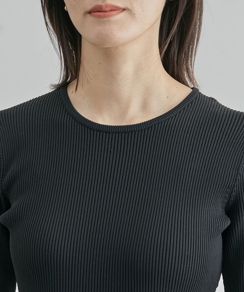 ROPE'(ロペ)の「ジャガード編み リブニットフォルムワンピース(ワンピース・レディース・ブラック系その他/ブラック・FREE)」の12枚目の写真