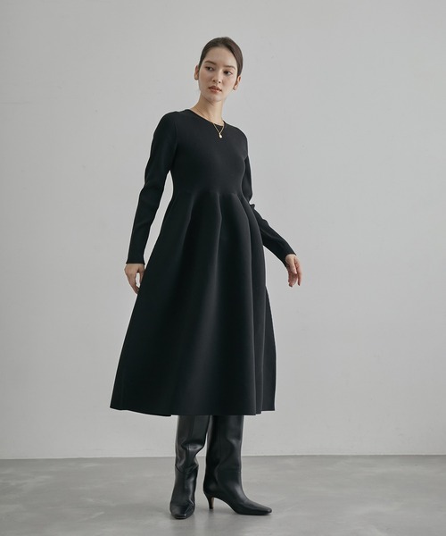 ROPE'(ロペ)の「ジャガード編み リブニットフォルムワンピース(ワンピース・レディース・ブラック系その他/ブラック・FREE)」の17枚目の写真