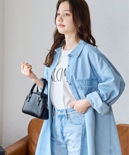 WEGO(ウィゴー)の「WEGO/デニムBIGシャツ(シャツ/ブラウス・レディース・ブラック系その他/ライトインディゴブルー/コバルトブルー・FREE)」の17枚目の写真