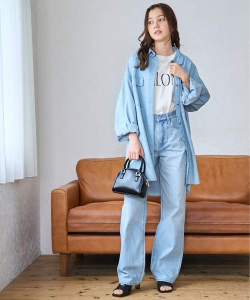 WEGO(ウィゴー)の「WEGO/デニムBIGシャツ(シャツ/ブラウス・レディース・ブラック系その他/ライトインディゴブルー/コバルトブルー・FREE)」の15枚目の写真