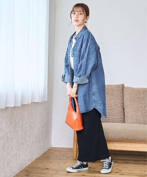 WEGO(ウィゴー)の「WEGO/デニムBIGシャツ(シャツ/ブラウス・レディース・ブラック系その他/ライトインディゴブルー/コバルトブルー・FREE)」の16枚目の写真