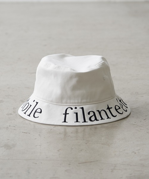 OLIVE des OLIVE（オリーブデオリーブ）の「ロゴ刺繍入りバケットハット（ハット・レディース・ブラック/オフホワイト・FREE）」の4枚目の写真