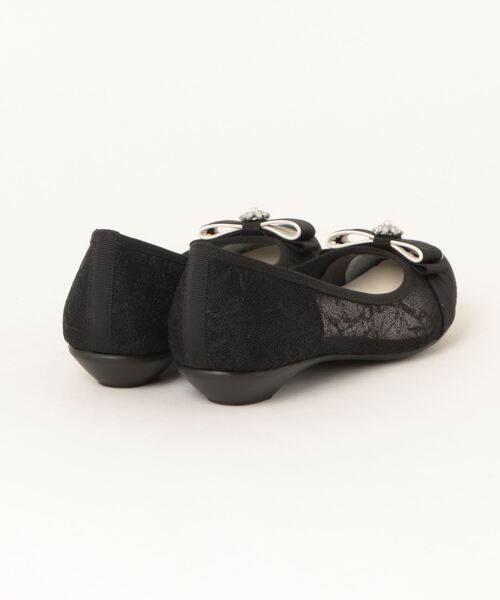 JELLY BEANS（ジェリービーンズ）の「シアーレースリボンモールドソールパンプス【Made in Japan】<ふわさら>(125-30328)JELLY BEANS(ジェリービーンズ)（パンプス・レディース・ラベンダー/アイボリー/ブラック・21.5/25.5/25/24.5/24/23.5/23/22.5/22）」の11枚目の写真