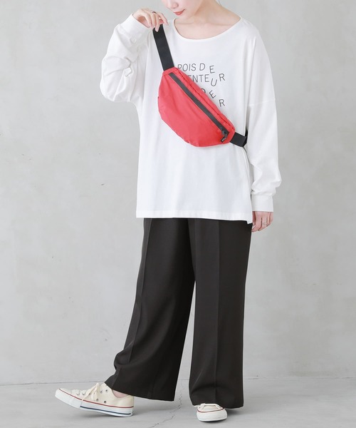 n'OrLABEL（ノアールレーベル）の「『ストレートワイドツイルパンツ』（スラックス・レディース・ブラック/グレー・1/2）」の22枚目の写真