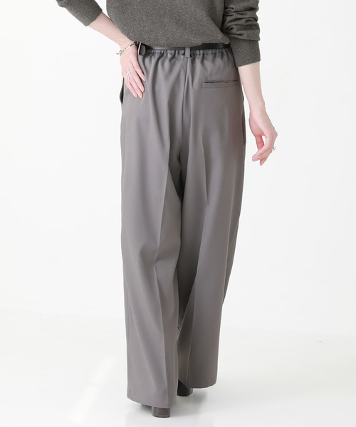 n'OrLABEL（ノアールレーベル）の「『ストレートワイドツイルパンツ』（スラックス・レディース・ブラック/グレー・1/2）」の9枚目の写真
