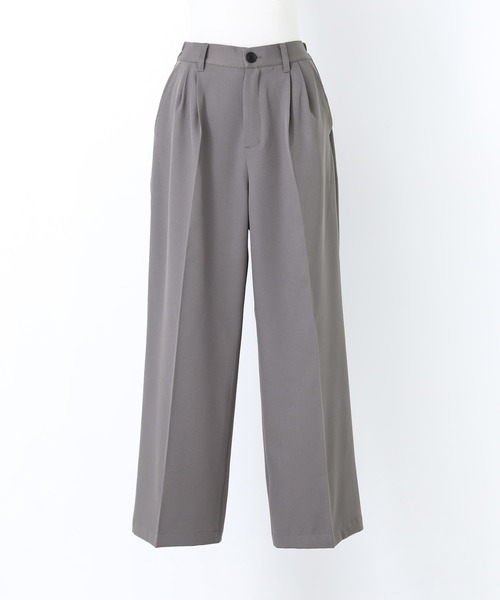 n'OrLABEL（ノアールレーベル）の「『ストレートワイドツイルパンツ』（スラックス・レディース・ブラック/グレー・1/2）」の19枚目の写真