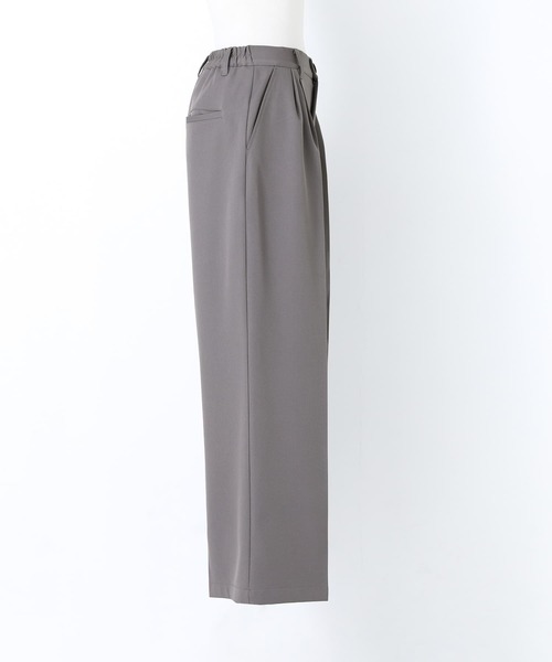 n'OrLABEL（ノアールレーベル）の「『ストレートワイドツイルパンツ』（スラックス・レディース・ブラック/グレー・1/2）」の4枚目の写真