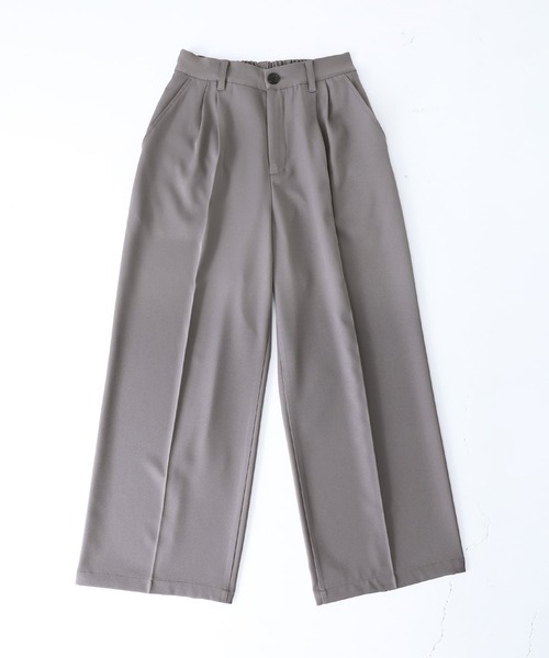 n'OrLABEL（ノアールレーベル）の「『ストレートワイドツイルパンツ』（スラックス・レディース・ブラック/グレー・1/2）」の11枚目の写真